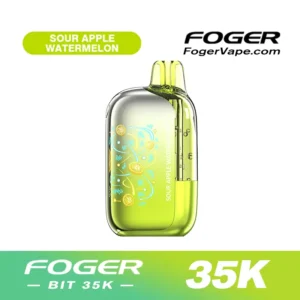 Foger Sour Apple Watermelon Flavor — Bit 35K Disposable Vape.