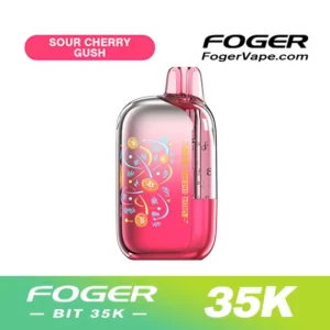 Foger Sour Cherry Gush Flavor — Bit 35K Disposable Vape.