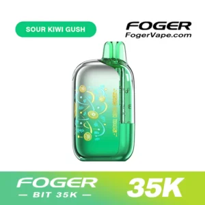 Foger Sour Kiwi Gush Flavor — Bit 35K Disposable Vape.