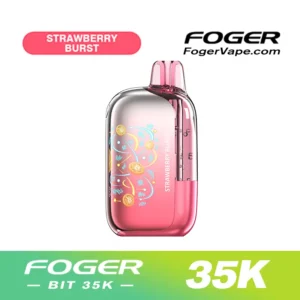 Foger Strawberry Burst Flavor — Bit 35K Disposable Vape.