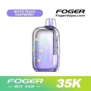 Foger White Peach Raspberry Flavor — Bit 35K Disposable Vape.