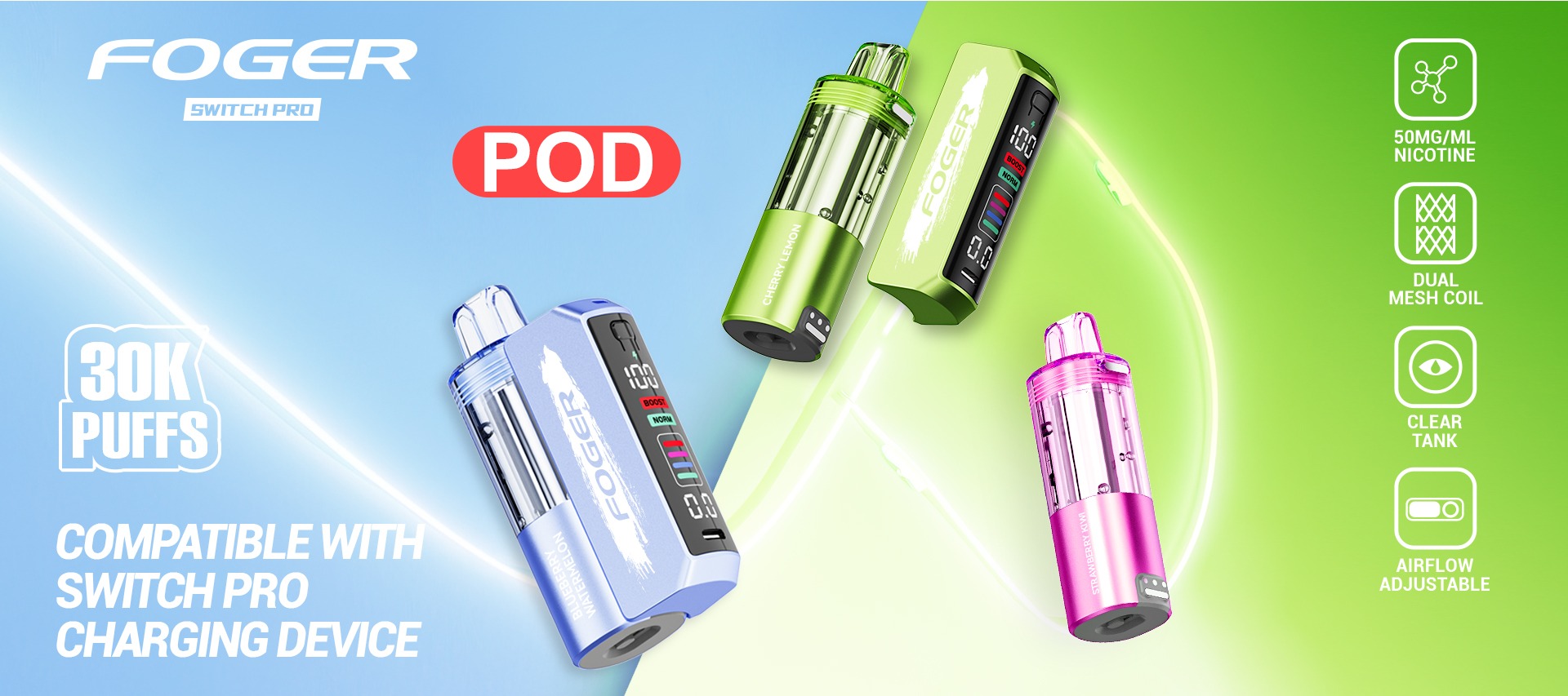 Switch Pro pods and charging compatibility