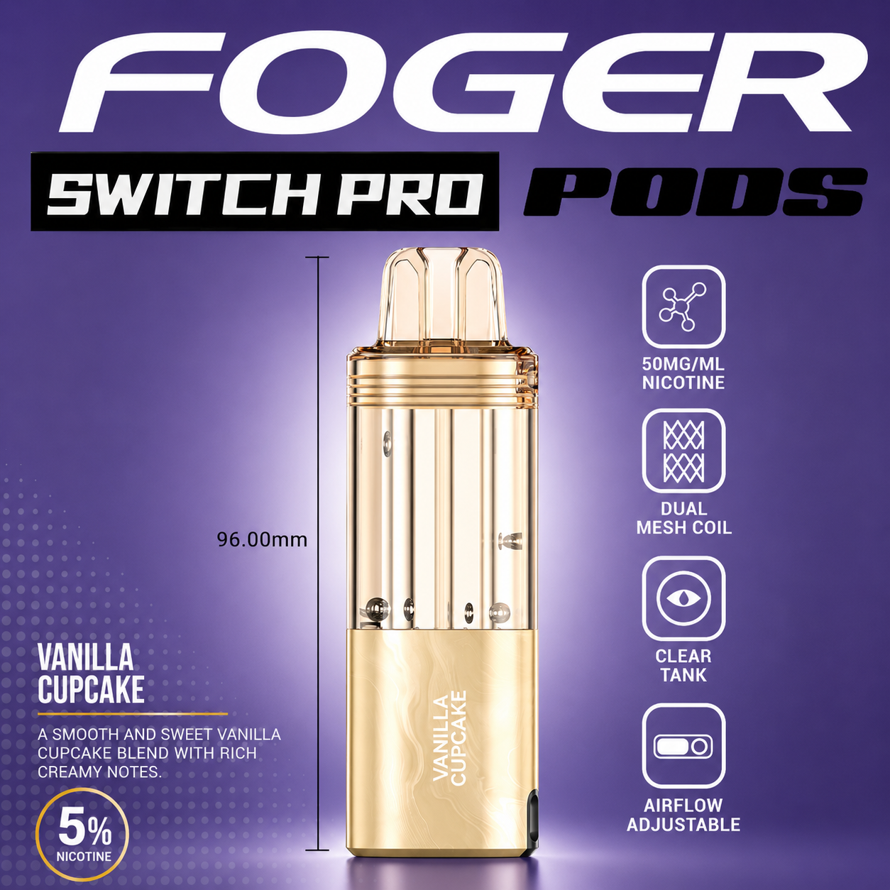 Vanilla Cupcake – Foger Switch Pro Pod